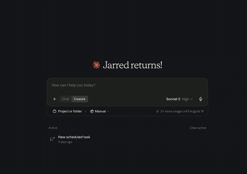 Creating and opening a Cowork project in Claude Desktop